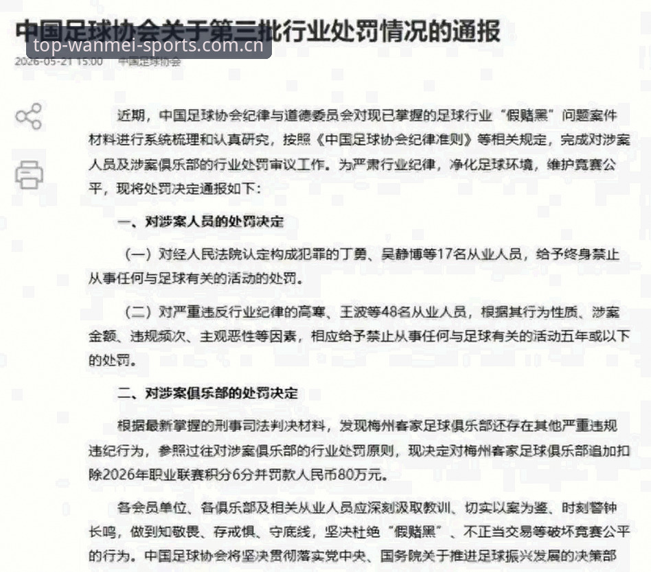 中国足协禁足名单深度解析：终身禁赛vs5年禁赛，一场行业净化与足球未来的博弈